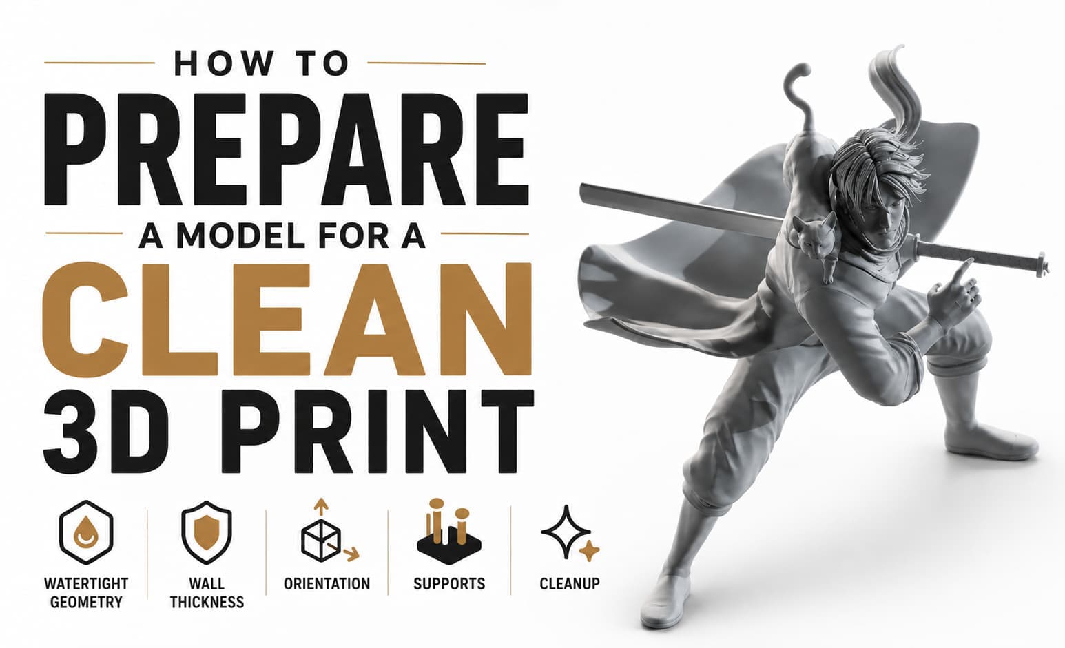 How to Prepare a 3D Model for a Clean Resin Print